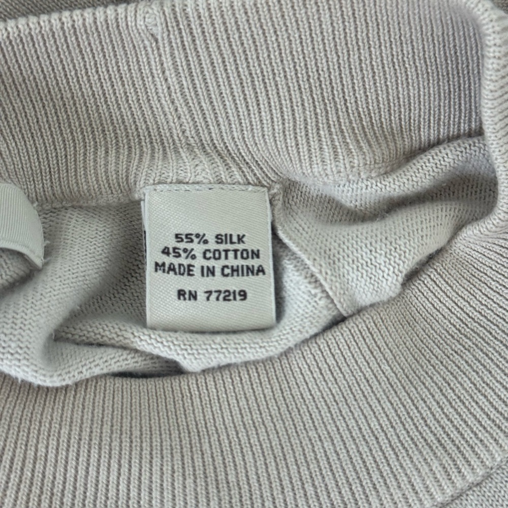 NEW VINTAGE PRONTO UOMO Silk Cotton Beige Knit Mock Neck Sweater Size L NEW $698 - Picture 5 of 5